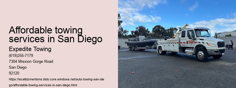 Affordable towing services in San Diego