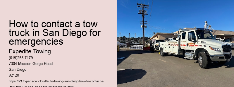 How to contact a tow truck in San Diego for emergencies
