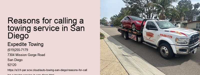 Reasons for calling a towing service in San Diego