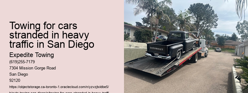 Towing for cars stranded in heavy traffic in San Diego