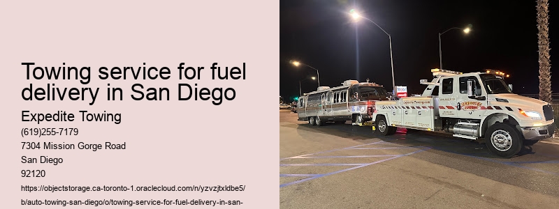 Towing service for fuel delivery in San Diego
