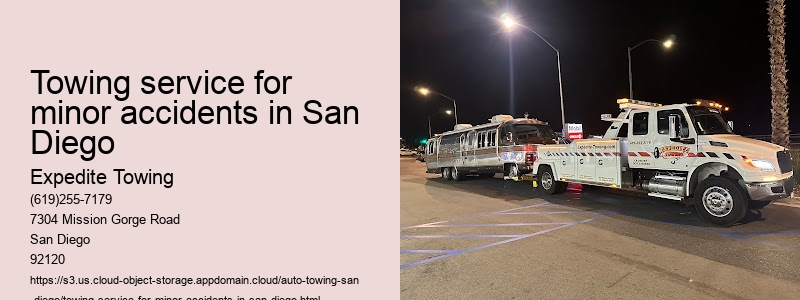 Towing service for minor accidents in San Diego