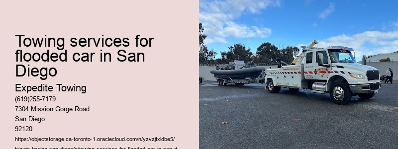 Towing services for flooded car in San Diego